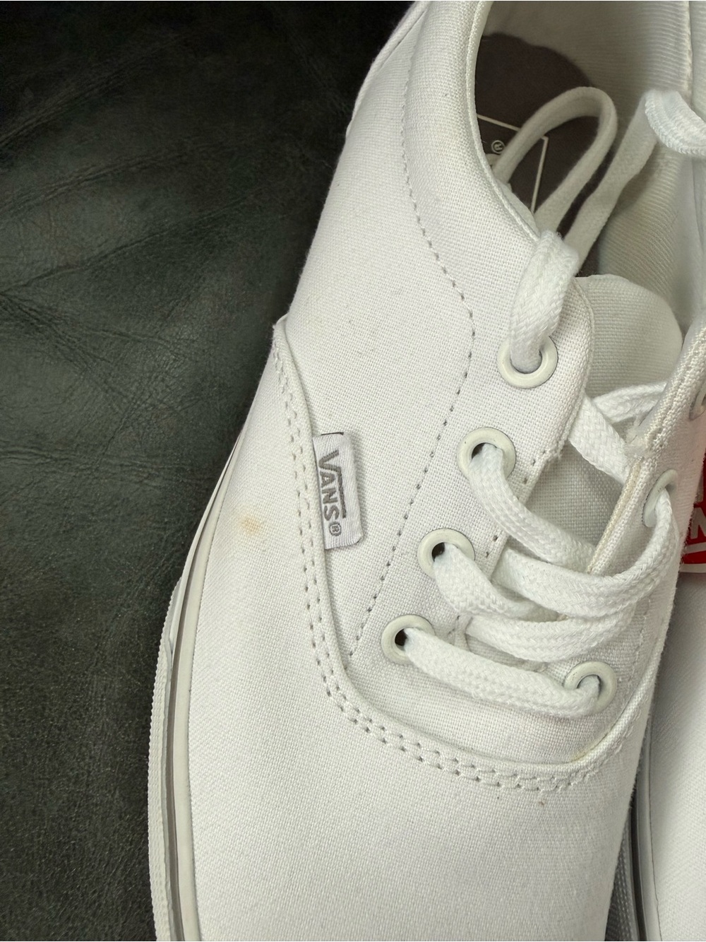Vans White Canvas Low-Top Sneakers - Picture 3 of 5